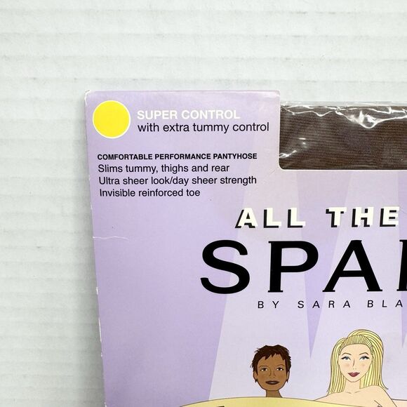 Vtg All The Way Spanx by Sara Blakely Full Length Pantyhose Cocoa Brown Size C - Picture 5 of 9
